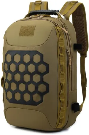 Tactical Backpack Military Molle Hiking Lua Outdoor Mountaineering Travel Sports Multifunctional Tactical Bag Brown