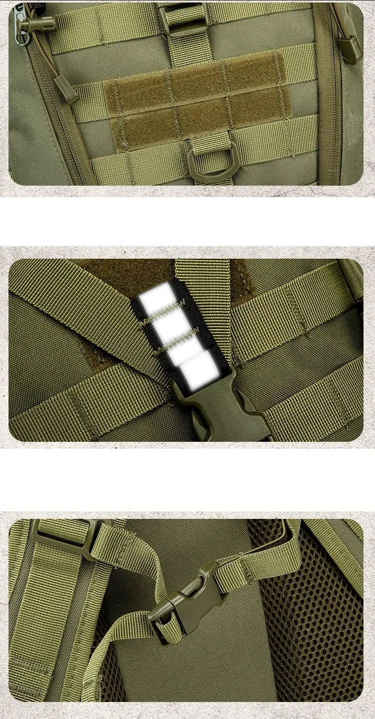 Tactical Backpack Military Molle Hiking Outdoor Sports Bag Hiking Mountaineering Casual Tactical Army Green