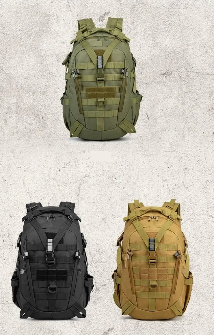 Tactical Backpack Military Molle Hiking Outdoor Sports Bag Hiking Mountaineering Casual Tactical Army Green