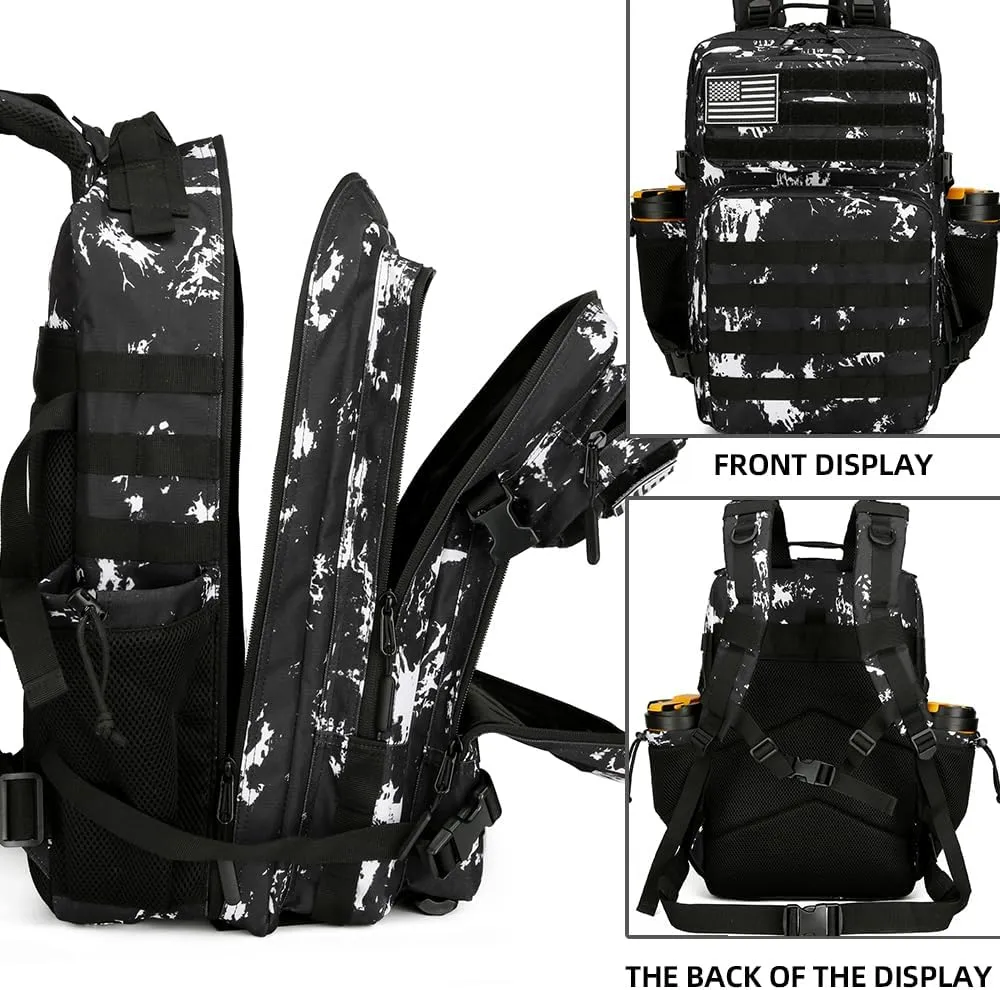 Tactical Backpack - Military Tactical for Men & Women, 45L Fitness Backpack (Black Lightning)