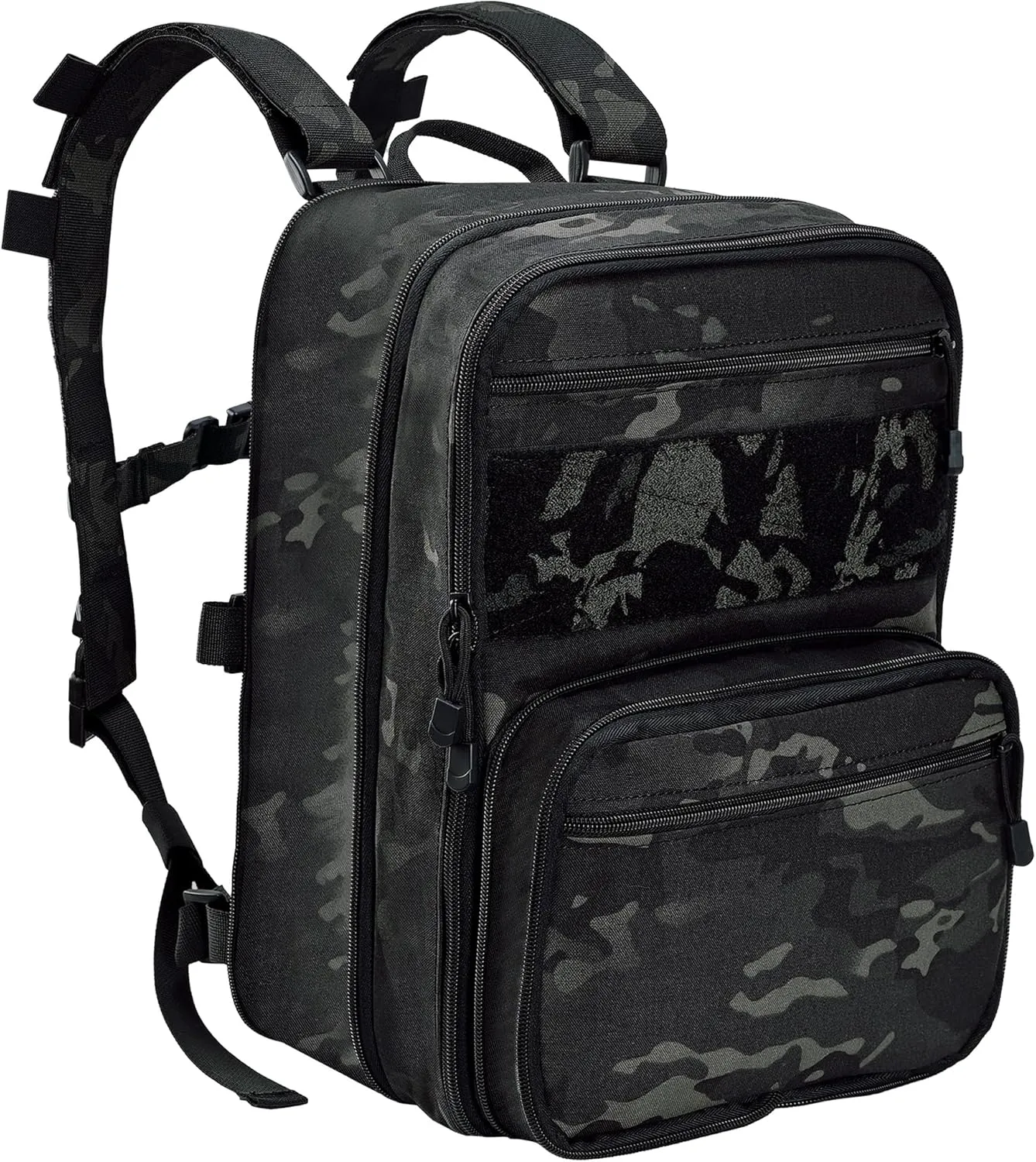 Tactical Expandable Flatpack, Chest Rig Backpack MOLLE Assault Pack Hydration Pack for PC Vest (BCP)