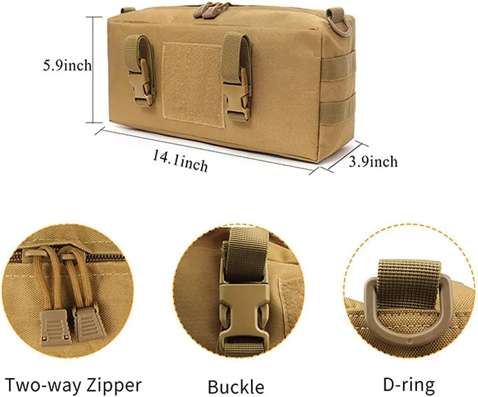 Tactical Large Molle Pouch Multi-Purpose Adimin Utility Pouches with Shoulder Strap for Travel Outdoor