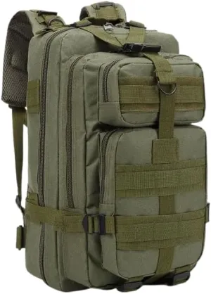 Tactical Military Backpack, 3-Day Assault Pack, MOLLE System, Army Green