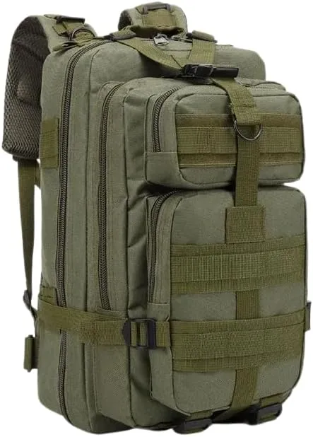 Tactical Military Backpack, 3-Day Assault Pack, MOLLE System, Army Green