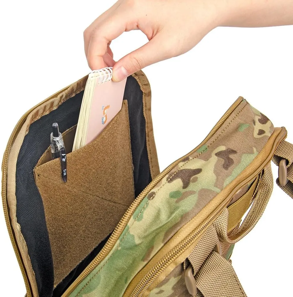 Tactical Molle D3CRM Chest Rig Admin Sleeve Expansion Pouch Concealed Storage Pocket for Vest Backpack Hook and Loop