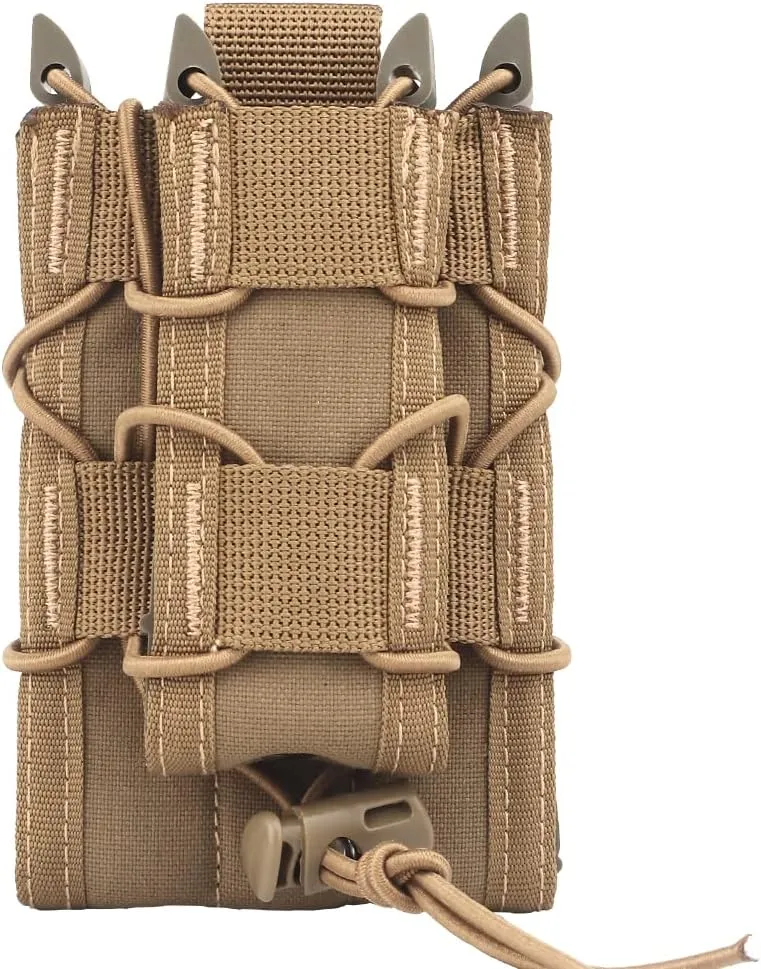 Tactical Molle Double Mag Pouch 2-Layer Holder 9mm/5.56 Belt Fast Attach Carrier Magazine Set