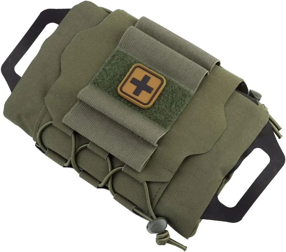 Tactical Molle First Aid Pouch Two Piece System Micro Med kit Hiking Hunting Bag