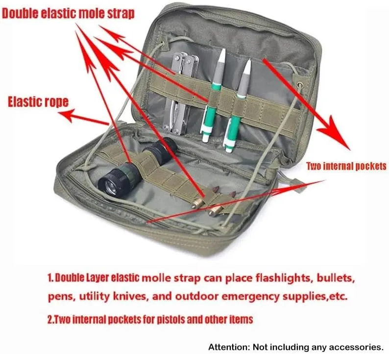 Tactical Molle Pouch Medical EDC Emergency Waist Bag Hunting Utility Tools Backpack Fanny Pack First Aid Kit