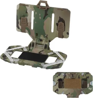 Tactical Plate Carrier Vest Attachments Universal Phone Chest Mount for Screen Size 4.7"-6.7" Molle Foldable Navigation Phone Holder Board