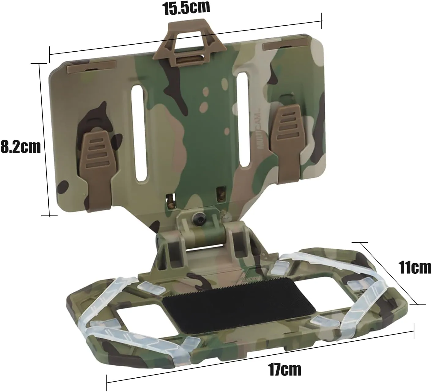 Tactical Plate Carrier Vest Attachments Universal Phone Chest Mount for Screen Size 4.7"-6.7" Molle Foldable Navigation Phone Holder Board