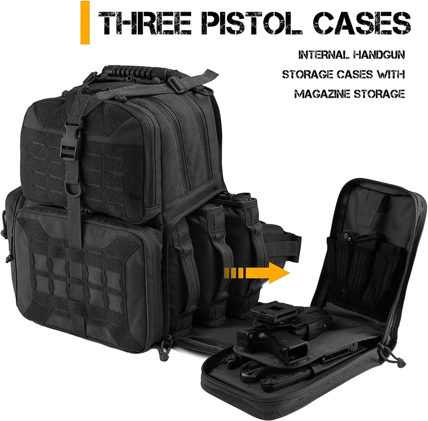Tactical Range Backpack for Handgun and Ammo Storage