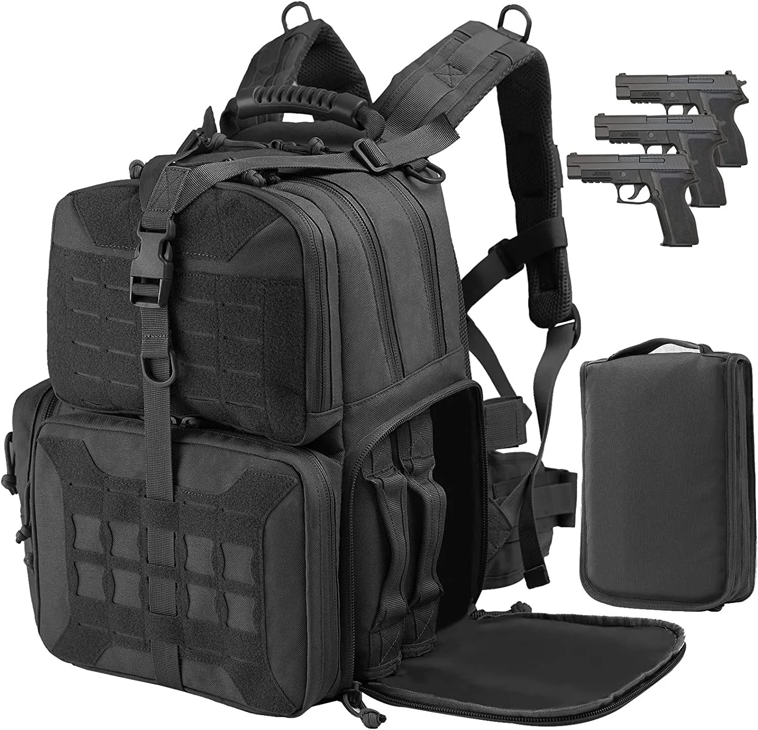 Tactical Range Backpack for Handgun and Ammo Storage