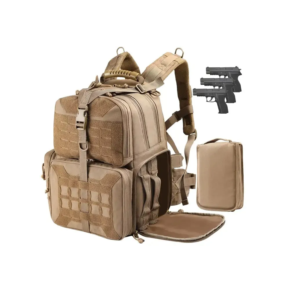 Tactical Range Backpack for Handgun and Ammo Storage