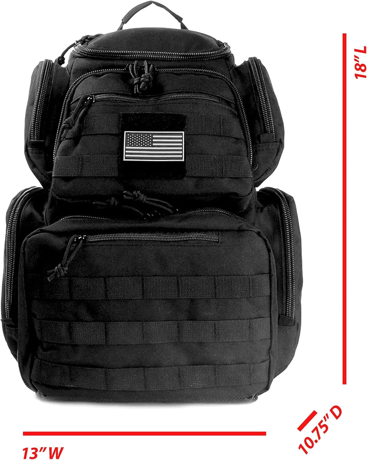 Tactical Shooting Range Backpack for Pistols HandgunsHeavy Duty Quality Gun Carrier Range Bag