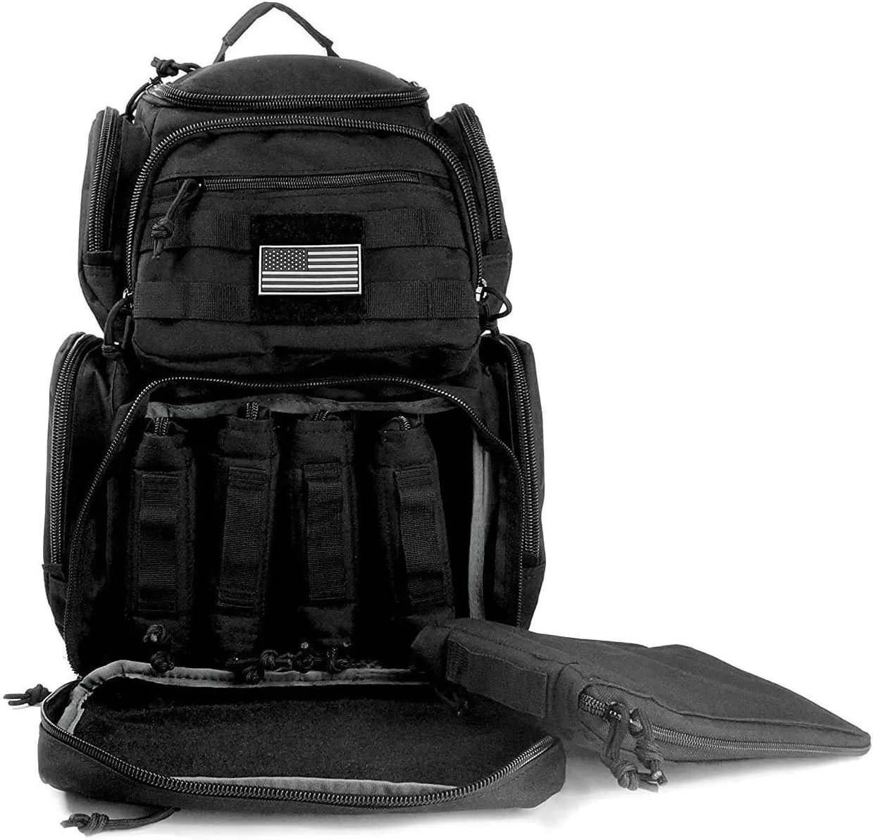 Tactical Shooting Range Backpack for Pistols HandgunsHeavy Duty Quality Gun Carrier Range Bag