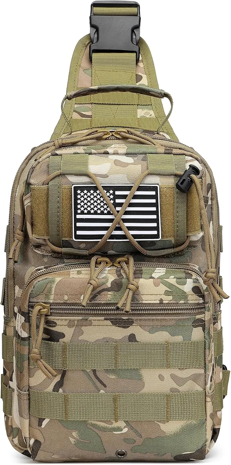Tactical Sling Backpack Military Crossbody Bag Pack for Mens One Shoulder Holster Sling Bag 10L
