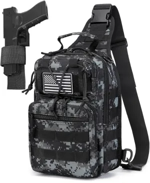 Tactical Sling Backpack Military Crossbody Bag Pack for Mens One Shoulder Holster Sling Bag 10L