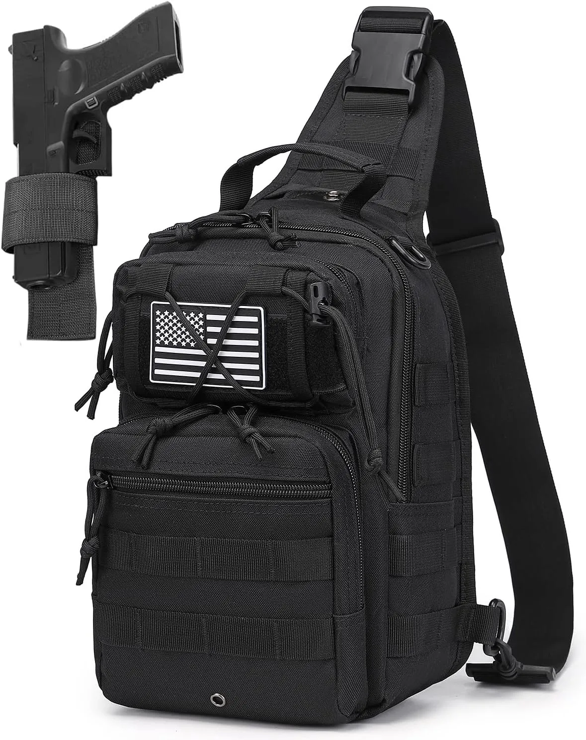 Tactical Sling Backpack Military Crossbody Bag Pack for Mens One Shoulder Holster Sling Bag 10L