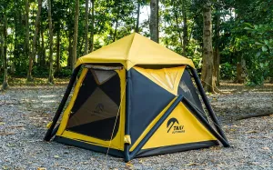 TAILI Inflatable Blow Up Tent for Camping with Hand Pump for 4/8 Person, Easy Setup Outdoor Inflatable Oxford Waterproof Air Tent House for Family Camping Adult