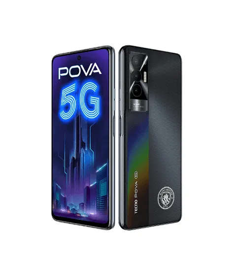 Tecno POVA 5G (8GB RAM,128GB Storage,Aether Black) - Used