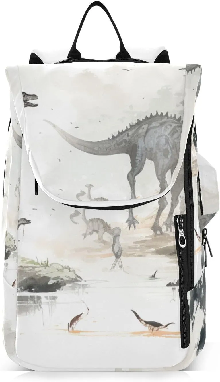 Tennis Bag Tennis Backpack for Women Men, Tennis Bag Holds 2 Rackets, Pickleball Paddles Balls, Badminton Squash, Chinese Painting Dinosaur (4)