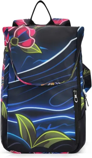 Tennis Bag Tennis Backpack for Women Men, Tennis Bag Holds 2 Rackets, Pickleball Paddles Balls, Badminton Squash, Flower (359)