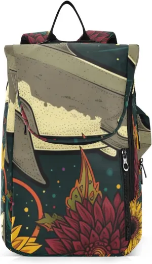 Tennis Bag Tennis Backpack for Women Men, Tennis Bag Holds 2 Rackets, Pickleball Paddles Balls, Badminton Squash, Shark (85)