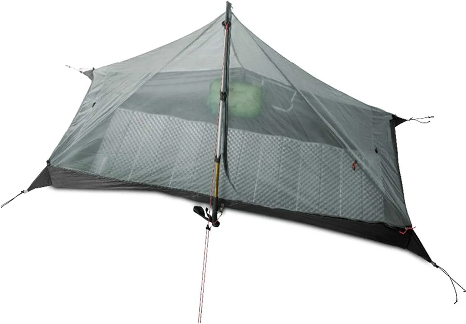Tent 1 Person Outdoor Ultralight Camping Tent 3 Season Rodless Tent for Hiking Travel, 210x95cm, Green
