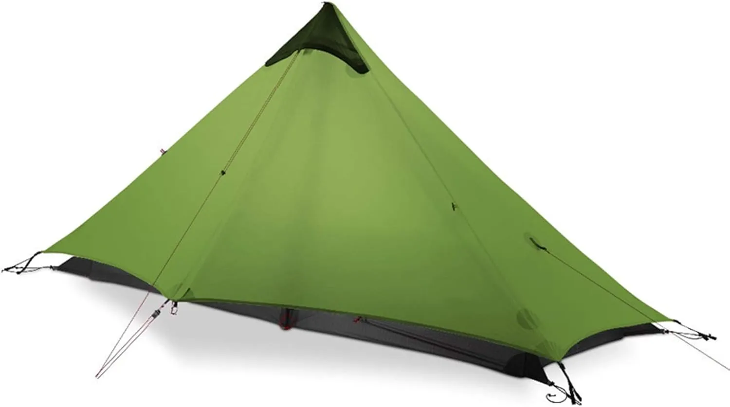 Tent 1 Person Outdoor Ultralight Camping Tent 3 Season Rodless Tent for Hiking Travel, 210x95cm, Green