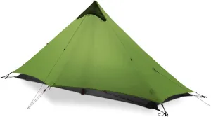 Tent 1 Person Outdoor Ultralight Camping Tent 3 Season Rodless Tent for Hiking Travel, 210x95cm, Green