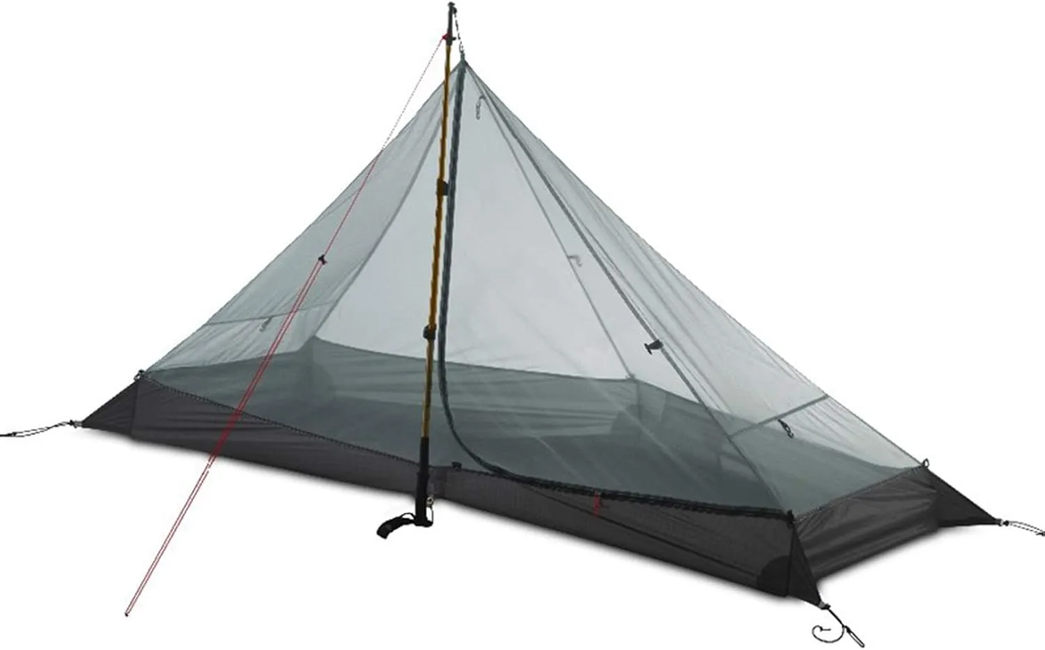 Tent 1 Person Outdoor Ultralight Camping Tent 3 Season Rodless Tent for Hiking Travel, 210x95cm, Green