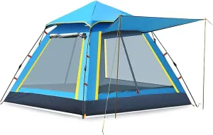 Tent 3-4 Person Single Layer Tents Waterproof UV Weather Resistant Family Outdoor Fishing Party Camping Tent Beach Travel Outdoor