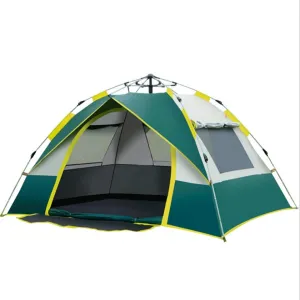 Tent Automatic Camping Tent 3-4 Person Easy Instant Setup Tourist Family Backpacking Tent for Hiking Fishing for Hiking Travel (Color : Green, Size : 210x200x135cm) (Green 210x200x135cm) (Gr