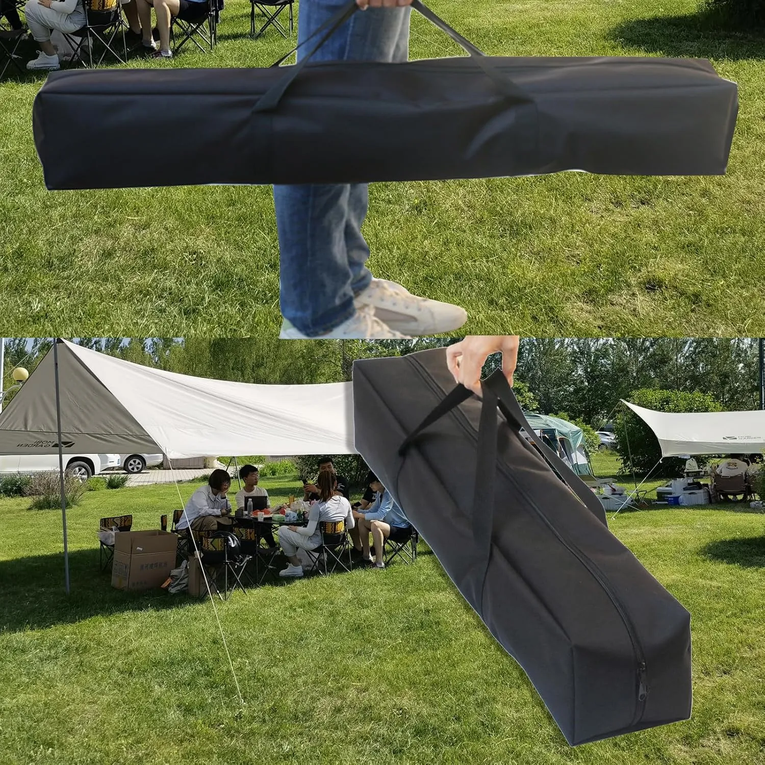 Tent Bag Storage Bag, Waterproof Tent Bag, Oxford Tent Poles Pack Bag Large Capacity Camping Poles Storage Bag, 85cm, As the Picture Shows