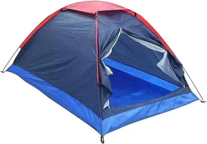 Tent, Camping Backpacking Tent 2-Man Lightweight Tent Waterproof Double Layer Dome Tent Camping Hiking Tent Color : Blue