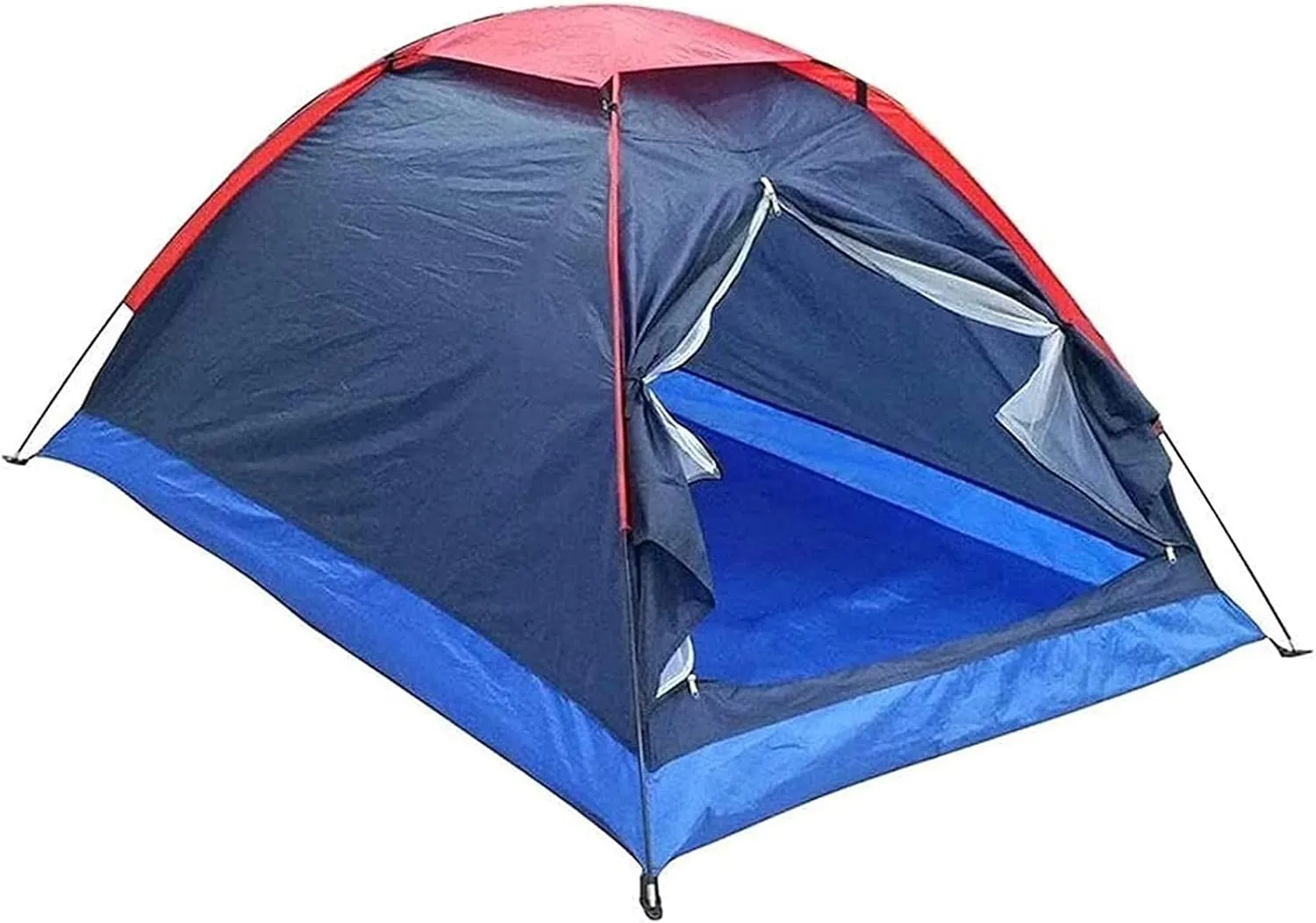 Tent, Camping Backpacking Tent 2-Man Lightweight Tent Waterproof Double Layer Dome Tent Camping Hiking Tent Color : Blue