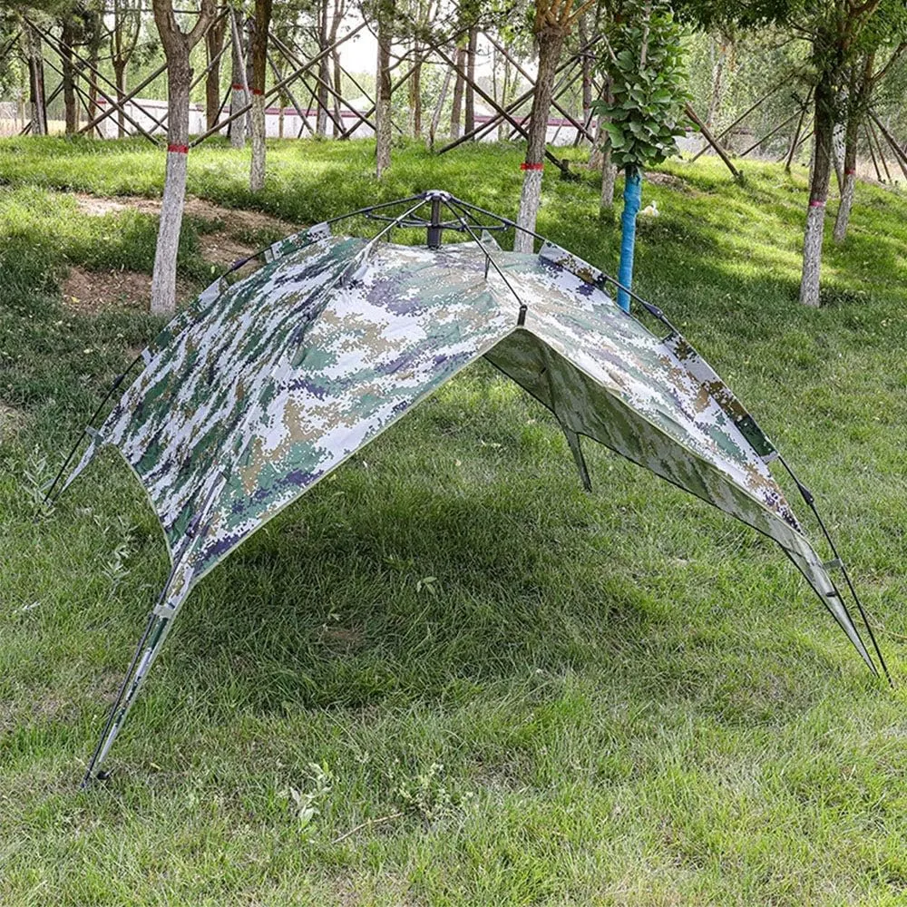 Tent Quick-Opening Camping Tent 3-4 Persons Double-Layer Double-Door Dual-Use Automatic Camouflage Tent Thickened Tent for Hiking Travel (Camouflage 3