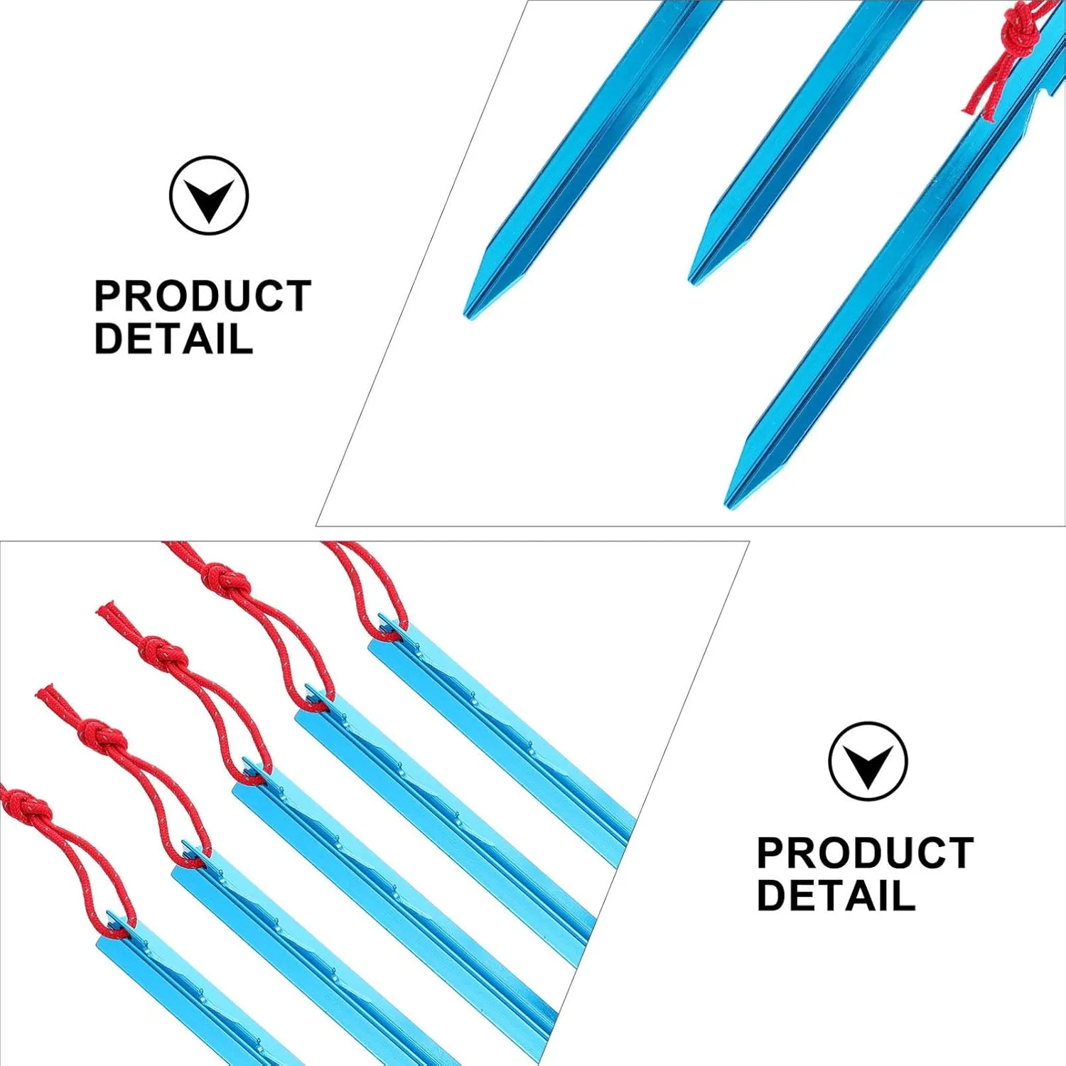 Tent Stakes 5pcs Tent Pegs Outdoor Stakes Heavy Duty Ground Peg Ultralight Tent Adjustable Metal Tent Ground Stakes Peg Tent Stakes Pegs Camping Tents Tent Pin Nail Aluminum Alloy(Blue)