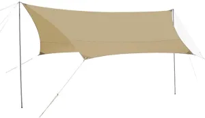 Tent Tarp Outdoor Camping Tarp Portable Waterproof Rain Fly Tent Tarp for Camping Hiking Tent Tarp (Color : Khaki, Size : L)