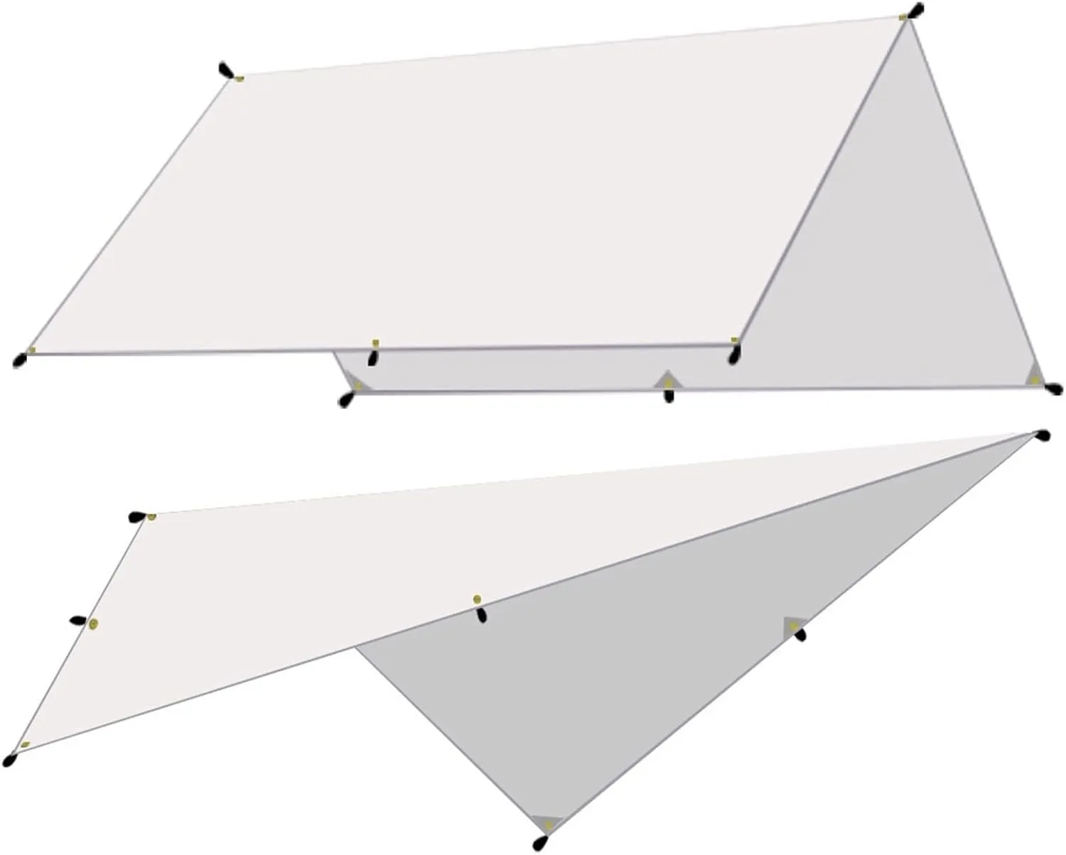 Tent Tarpaulin Awning Waterproof Tarpaulin Tent Shade Ultralight Garden Canopy Shade Outdoor Camping Hammock Travel Beach Awning (3 3x4m)