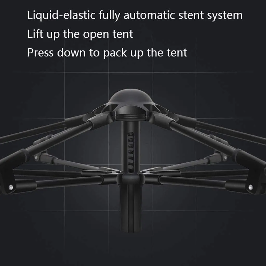 Tent Waterproof Anti-UV Tent Automatic Quick Setup Family Tent Outdoor Camping Tent Foldable Tents Two Layer Tents Sunshade Yurt (Color : Green, Size : 3-4 Person)