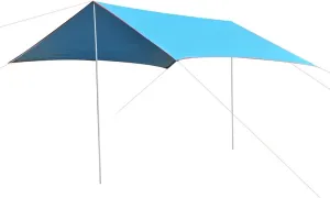 Tent Waterproof Outdoor Awning Hammock Tarp Rain Fly Lightweight Camping Tent Sun Shelter for Tourism Hiking Beach Pergola (Color : Brown) (Blue One Size)