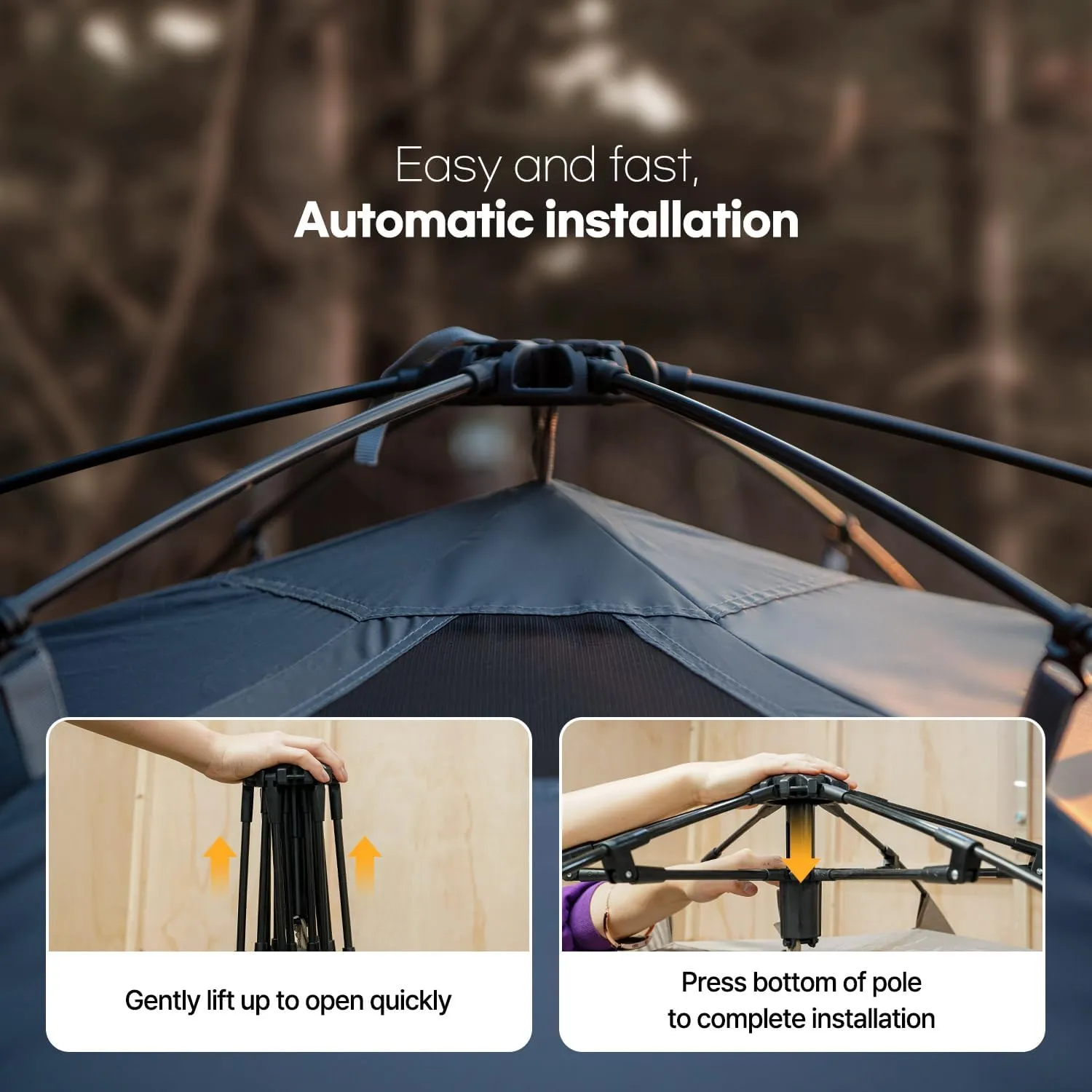 Tents for Camping 2/4/6 Person Camping Dome Tent, Easy to Set Up, Lightweight Camping Tent, Portable Camping Tent for Outdoor and Backpacking Sundome Tent
