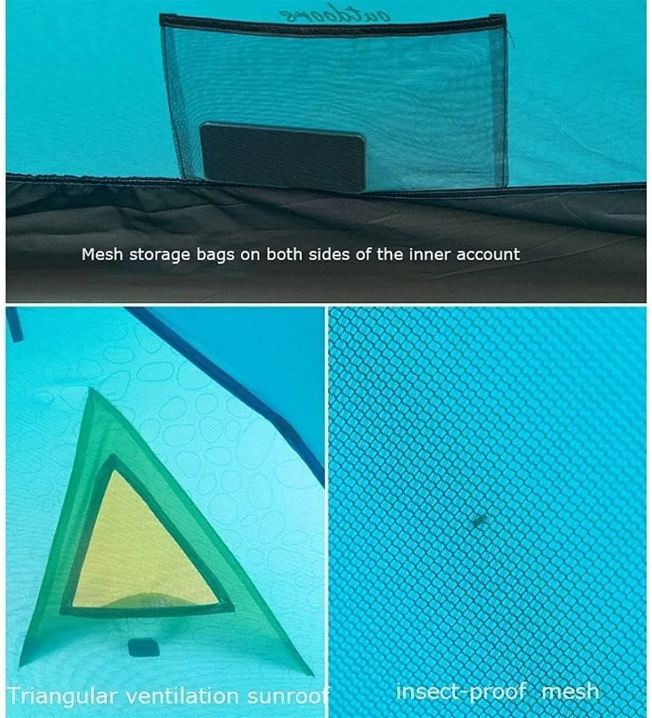 Tents for Camping Beach Tents UPF 50 UV Protection Camping Tent Hiking Tent 2-4 People Camping Equipment Rainproof Outdoor Tent Family Tents for Camping Hiking Traveling