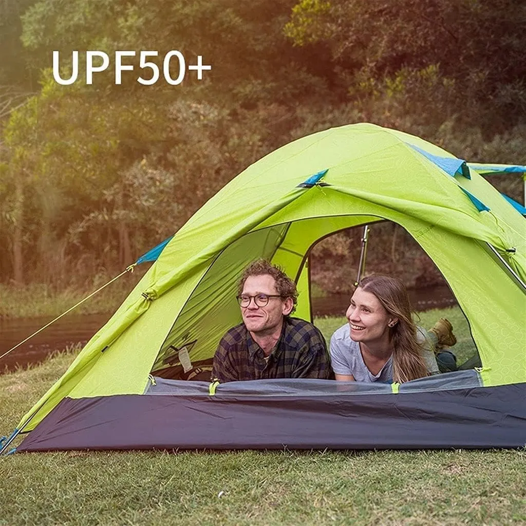 Tents for Camping Beach Tents UPF 50 UV Protection Camping Tent Hiking Tent 2-4 People Camping Equipment Rainproof Outdoor Tent Family Tents for Camping Hiking Traveling