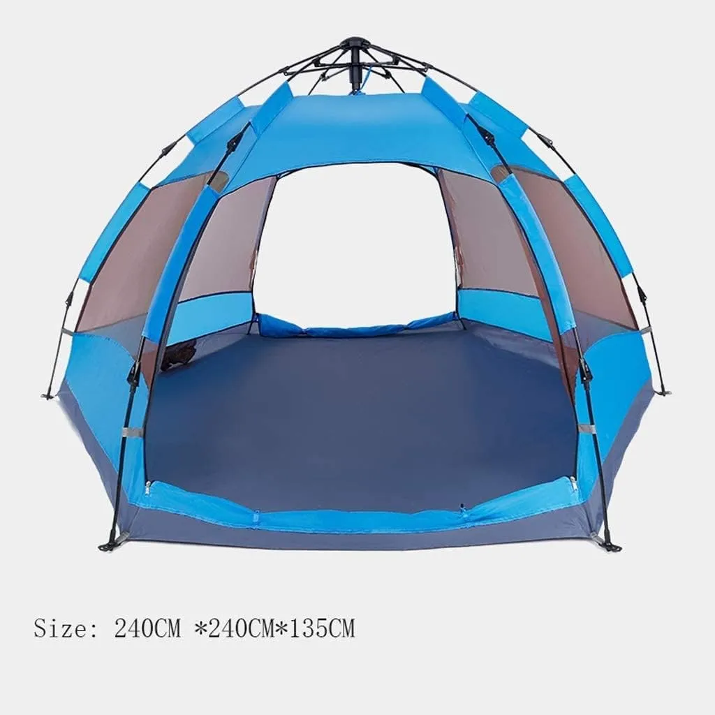 Tents for Camping Camping Tent 4 Person with 6 Side Mesh Waterproof Double Layer Instant Tent for Family Hiking Outdoor Tent Beach Tent