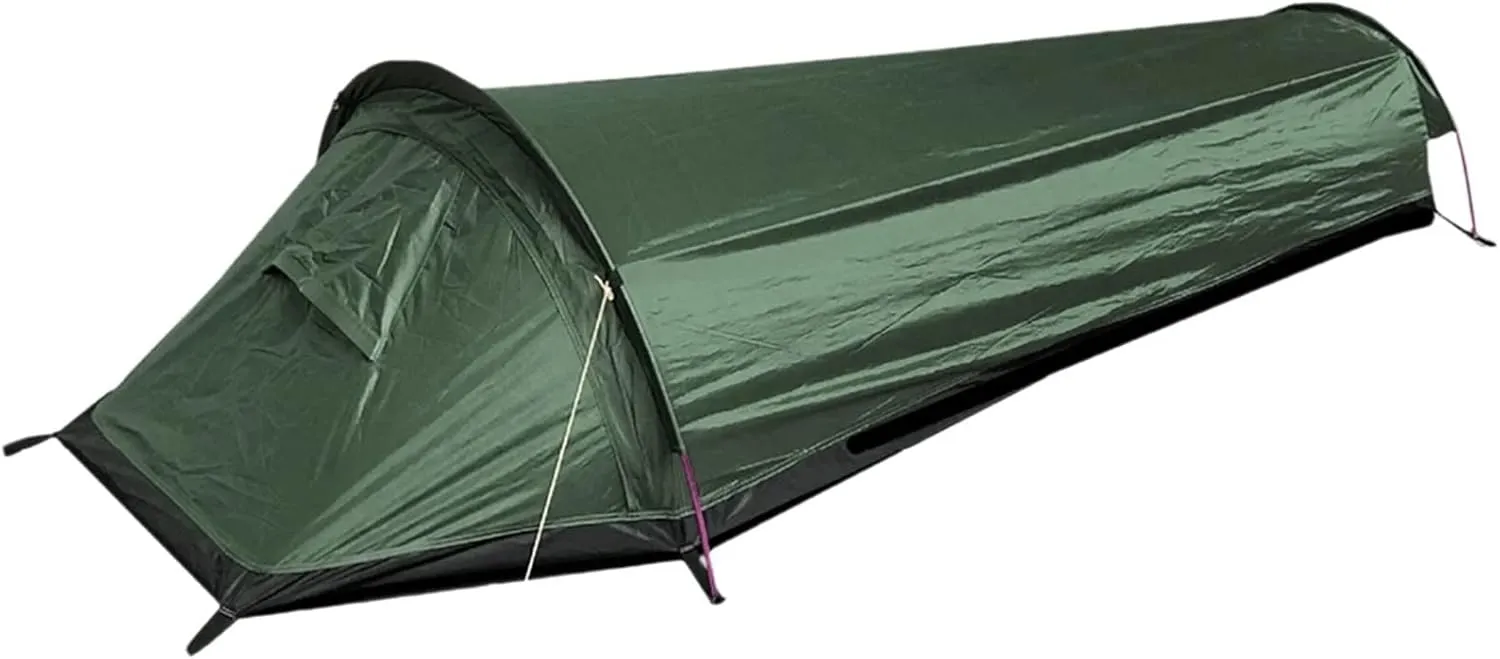 Tents Ultralight Backpacking Camping Tent Compact Single Person Outdoor Tent Sleeping Bag Larger Space Waterproof Sleeping Bag Cover, Army Green