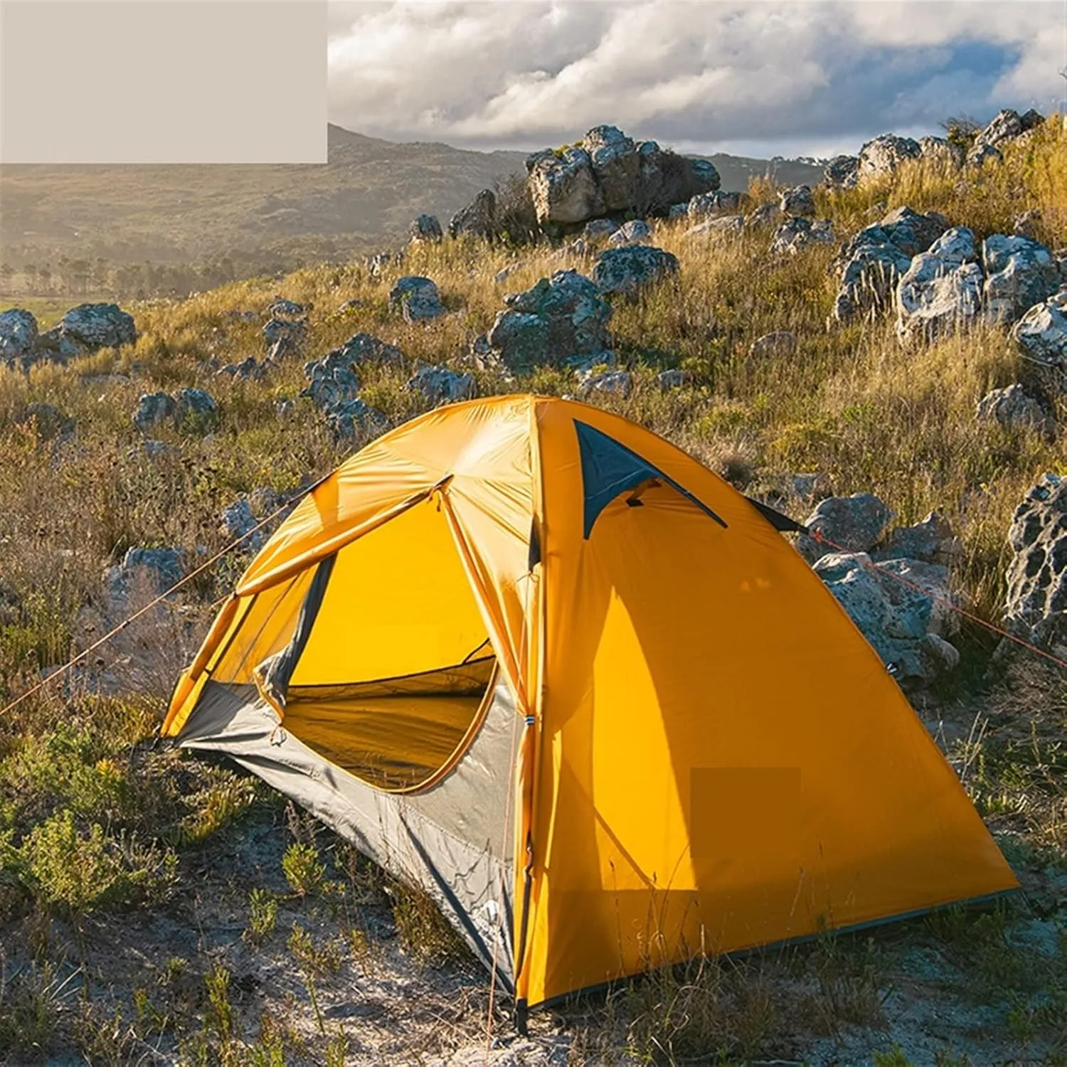 Tents Ultralight Camping Tent Outdoor Cycling Trekking Hiking Backpacking Tents Waterproof, Orange 2person