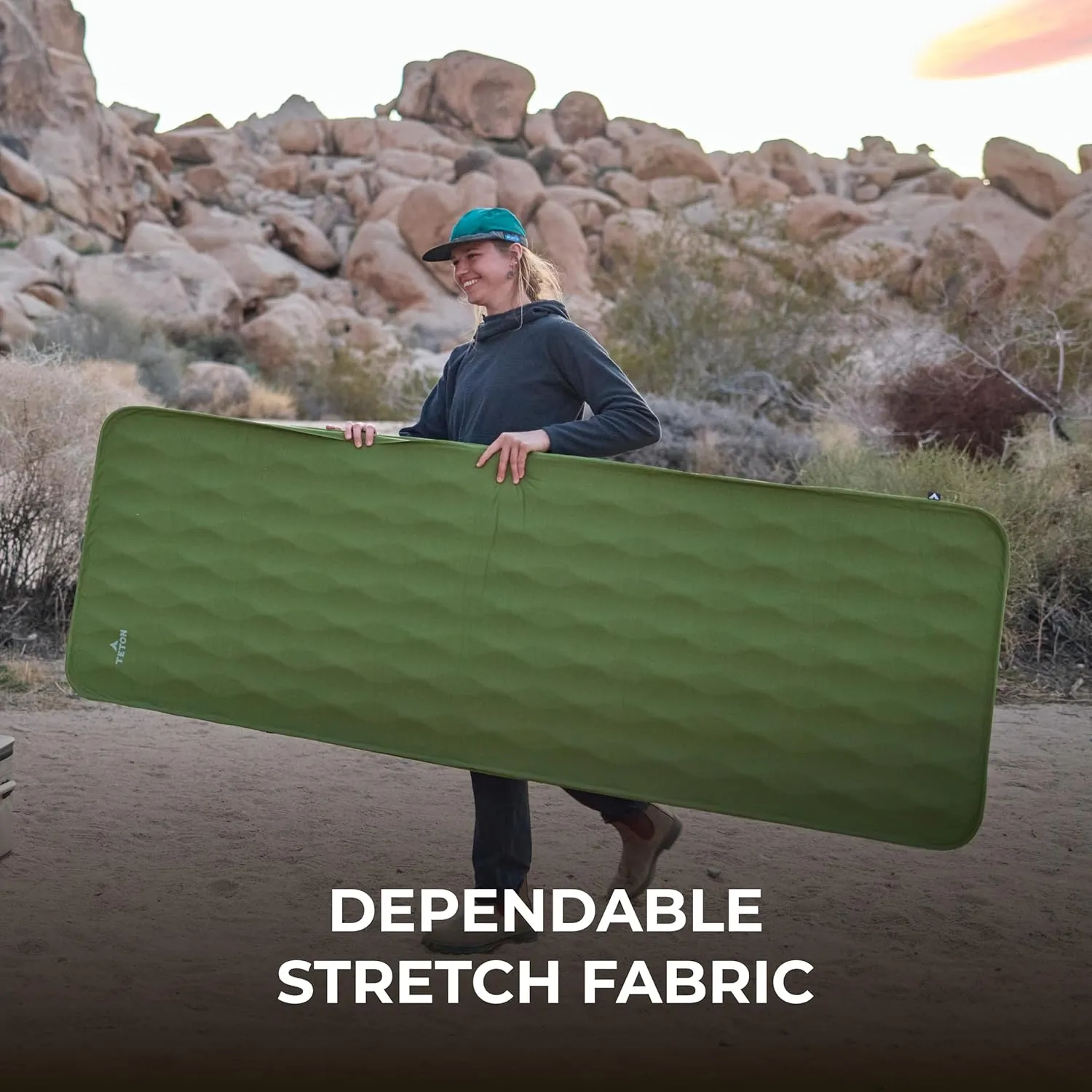 Teton Self Inflating Sleeping Pad, Inflatable Camping Sleeping Pads, Compact Mat for Camping, Backpacking, and Hiking.