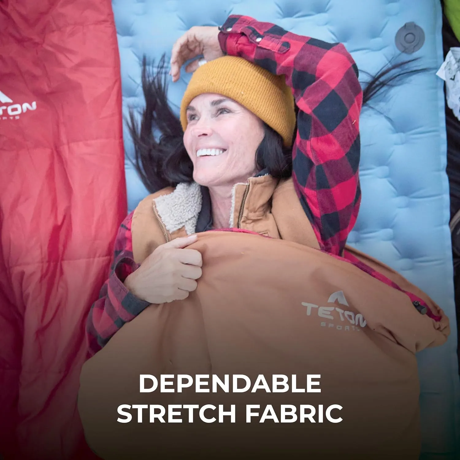 Teton Self Inflating Sleeping Pad, Inflatable Camping Sleeping Pads, Compact Mat for Camping, Backpacking, and Hiking.